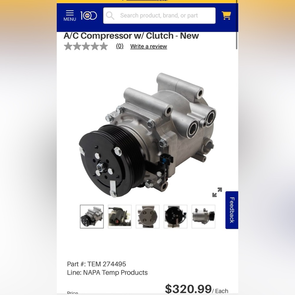 04-07 Saturn Vue 3.5 V6 Air Conditioning A/C Compressor with Clutch - New NAPA